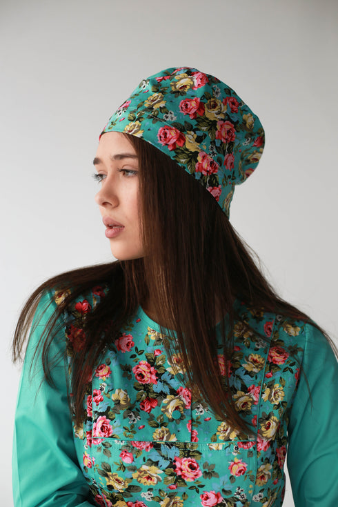 Медична шапочка принтована на резинці