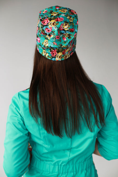 Медична шапочка принтована на резинці