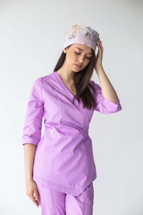 Медична шапочка принтована на резинці