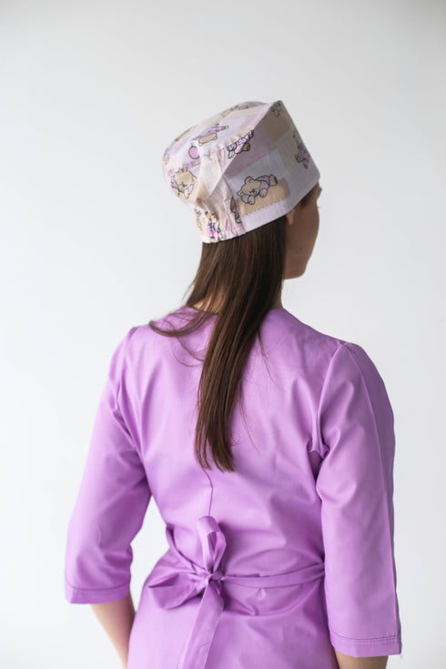 Медична шапочка принтована на резинці