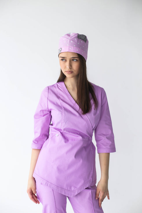 Медична шапочка принтована на резинці