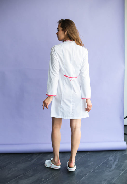 Медичний халат Геометрія з довгим рукавом