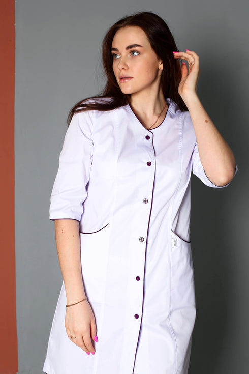 Подовжений медичний халат Брістоль