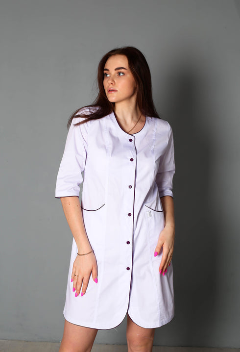 Подовжений медичний халат Брістоль