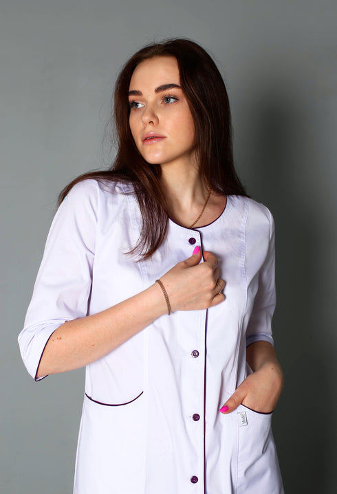 Подовжений медичний халат Брістоль