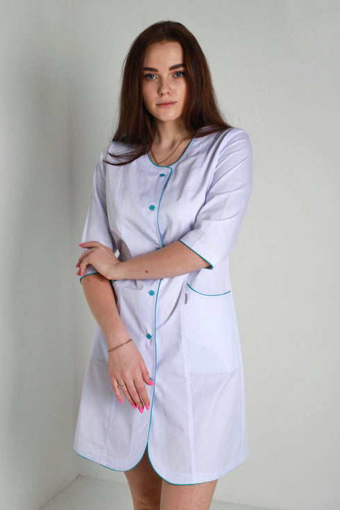 Подовжений медичний халат Брістоль