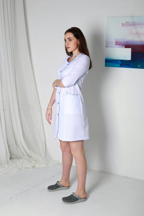 Подовжений медичний халат Брістоль