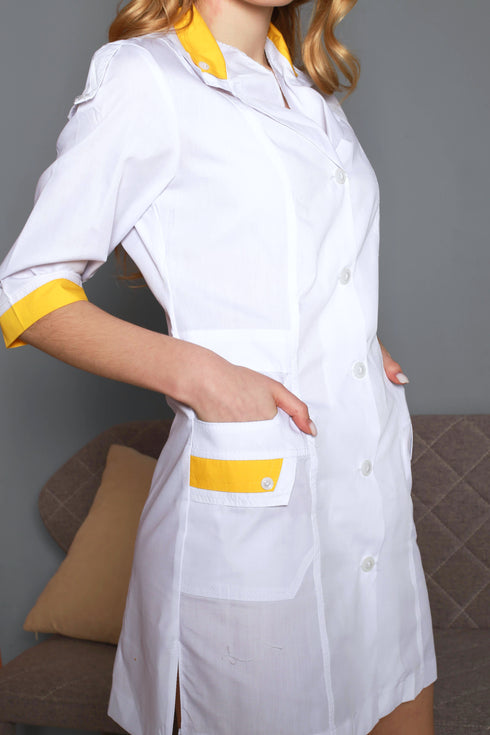 Медичний халат Дабл